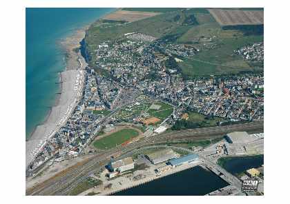 Arial View of the town and coast